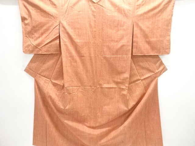 JAPANESE KIMONO / UNUSED / SILK / HAND WOVEN TSUMUGI / STRIPE